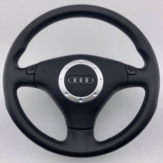 2000-2006 Audi TT Black Leather Steering Wheel w/ Airbag / Automatic / T1034
