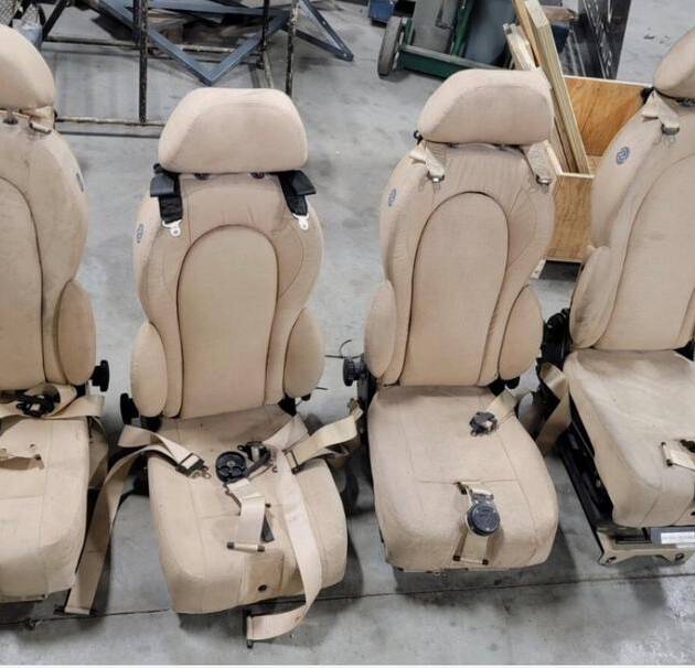 4x HMMWV Military Seats – MRAP / GSS / M998 / M923 / M939 / MTVR / MATV Compatible – Heavy-Duty Seat Set  Compatible with the HMMWV, Hummer H1, and a wide range of military vehicles including MRAP, M923, M939, MTVR, MRZR, Growler, and MATV